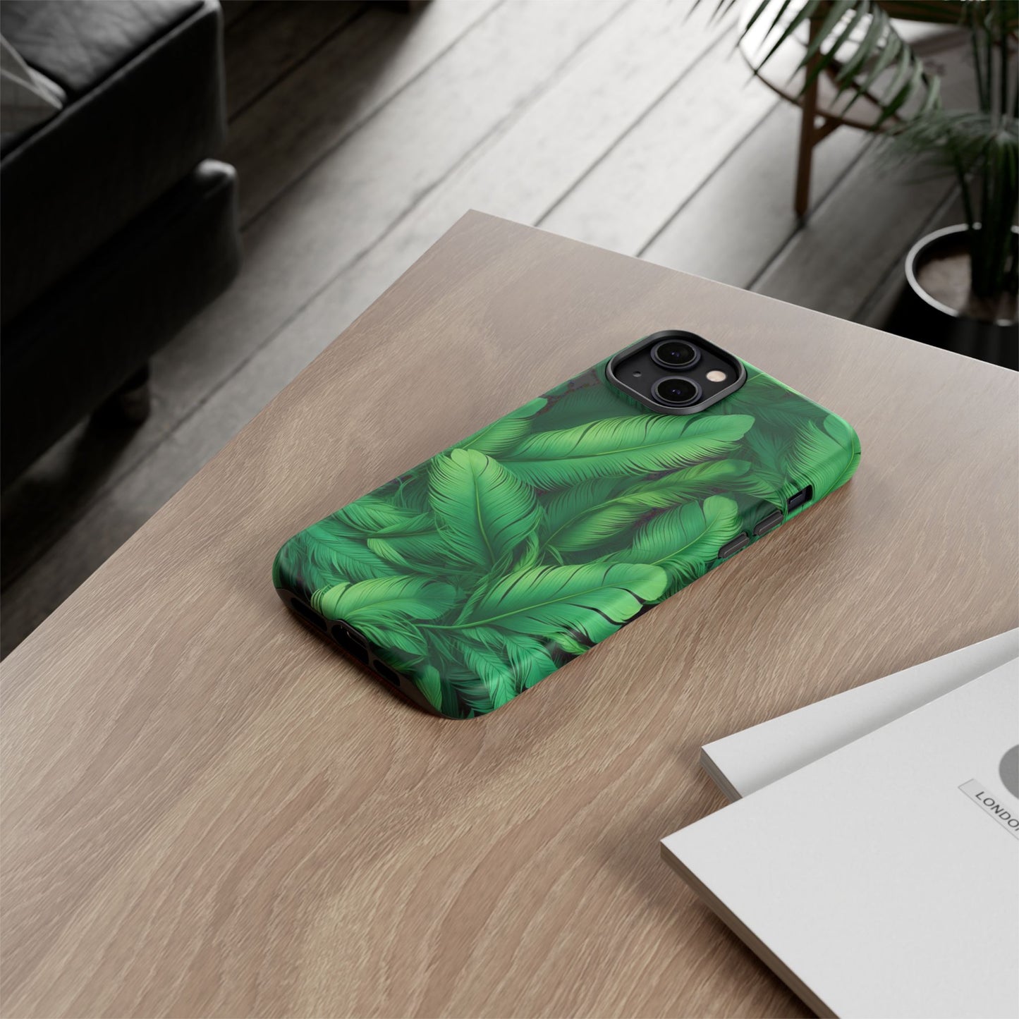 Tough Cases - Tropical Leaf Phone Case, Nature-inspired, Phone Accessory, Gift for Her, Jungle Theme, Eco-Friendly