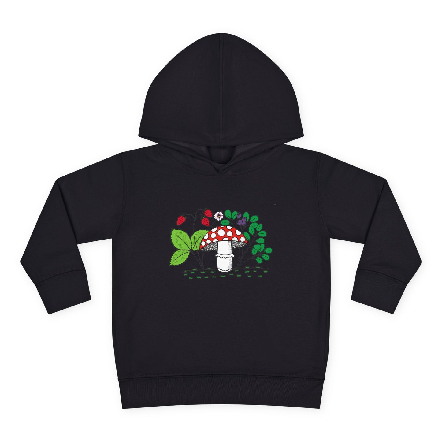 Whimsical Toddler Pullover Fleece Hoodie, Cute Sweater for Kids, Cozy Fall Fashion, Mushroom Design, Halloween Outfit, Gift for Toddlers