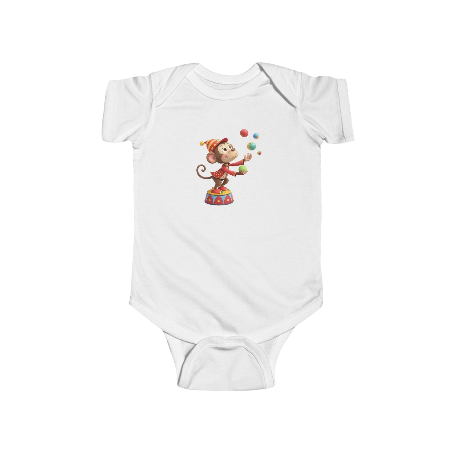 Playful Monkey Infant Bodysuit, Cute Baby Outfit, Circus Theme Baby Wear, Toddler Gift, Baby Shower Gift