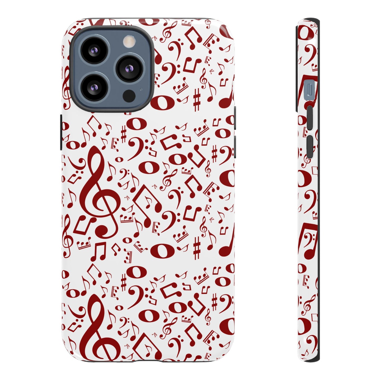 Musical Note Phone Case, Tough iPhone Cover, Gift for Musicians, Customizable, Music Lover's Accessory, Durable Phone Protection