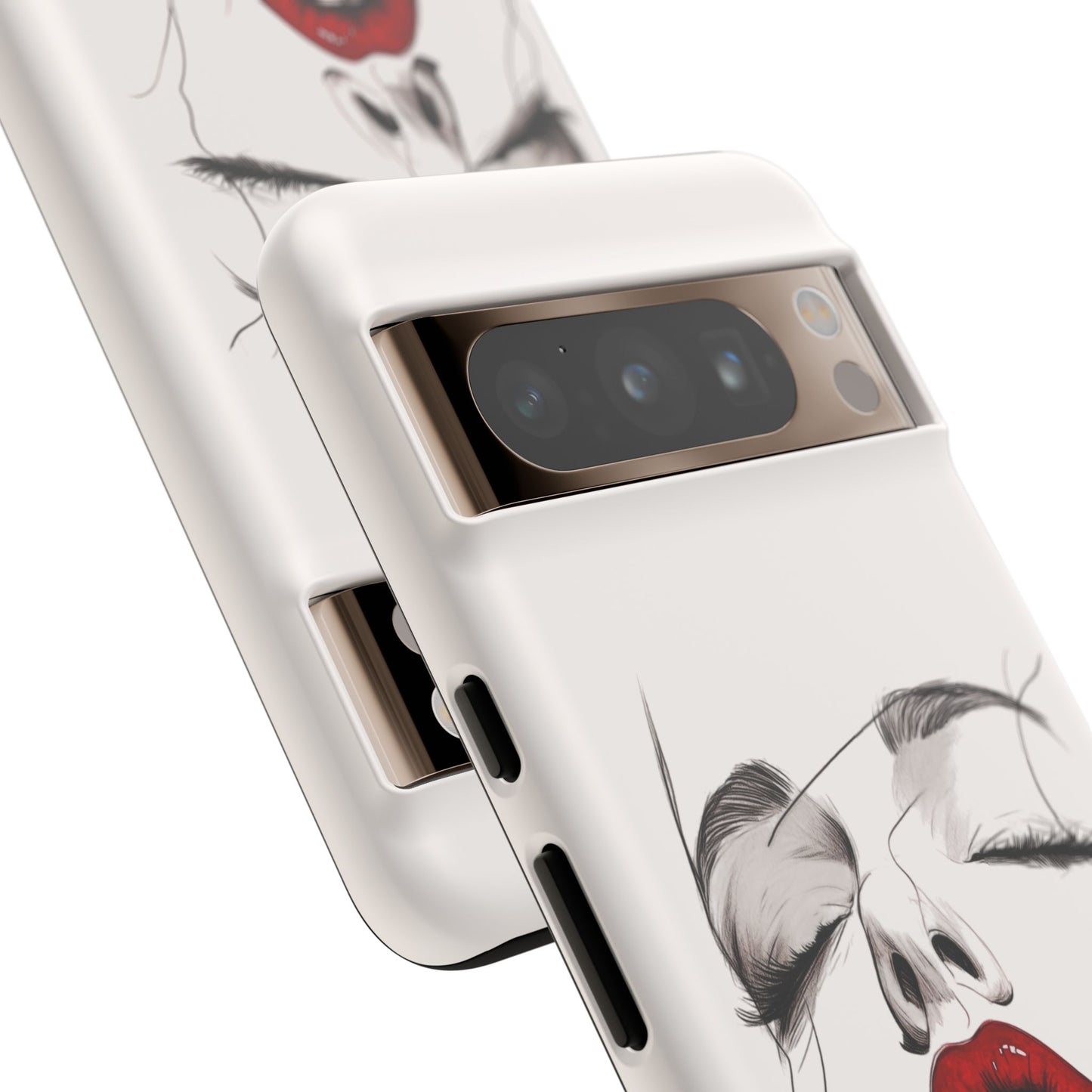Stylish Phone Case with Artistic Lip Design, Femme Tech Accessory, Trendy Device Cover, Gift for Her, Unique Phone Accessories