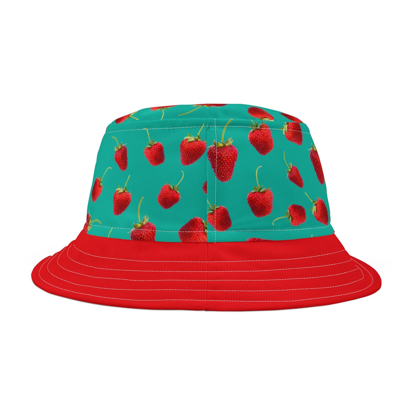Strawberry Print Bucket Hat