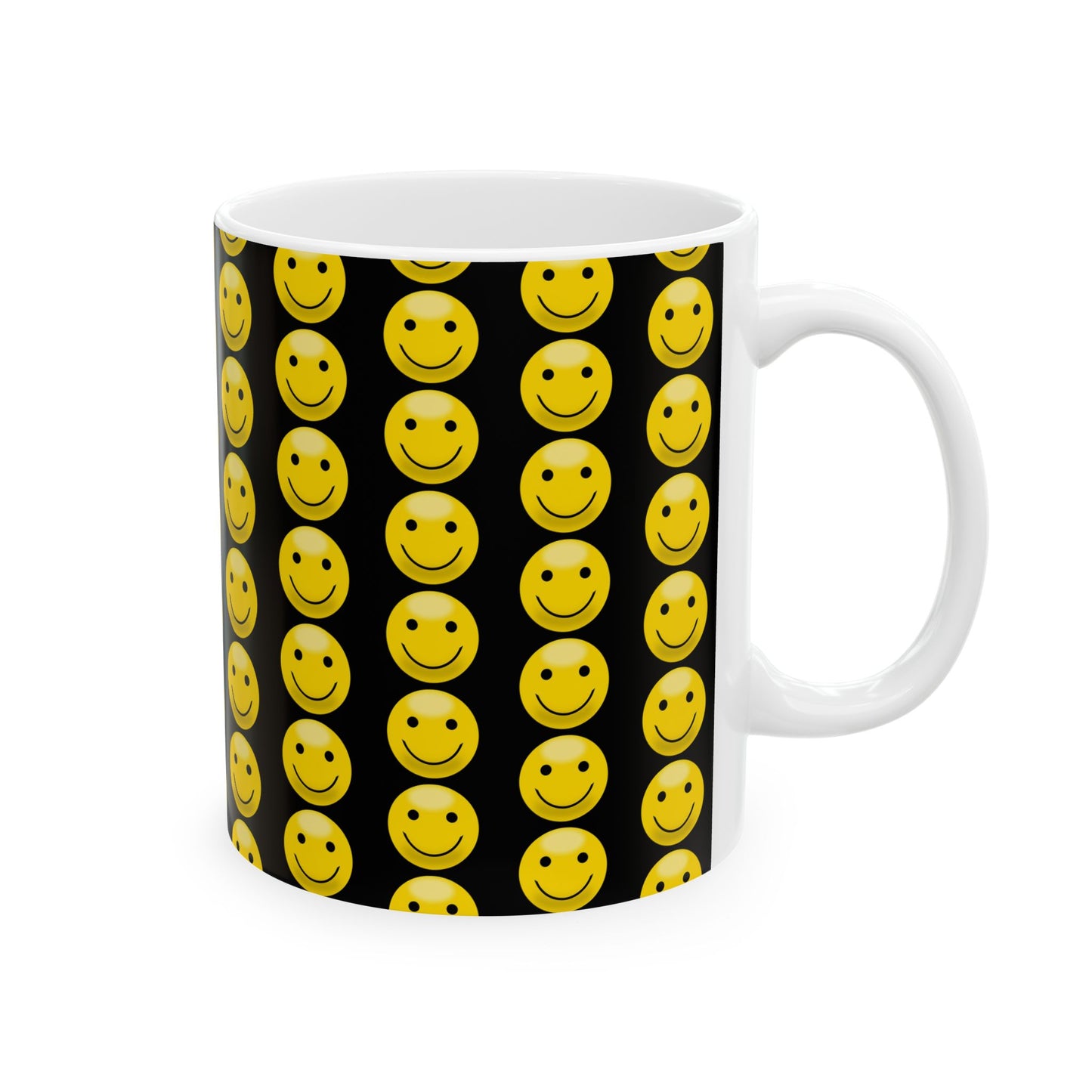 Smiley Face Ceramic Mug, Cheerful Coffee Cup for Happiness, Unique Gift for Friends, Birthday or Holiday Joy, Positive Vibes