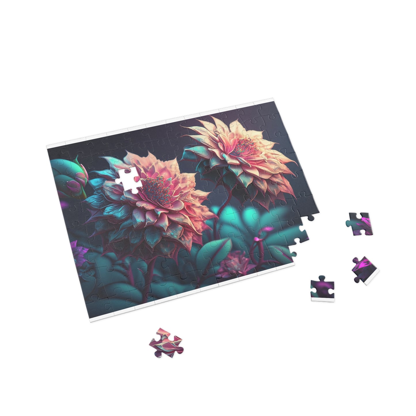 Floral Art Jigsaw Puzzle - 96 to 1000 Pieces, Home Decor, Family Fun, Gift for Puzzle Lovers, Flower Artwork, Relaxation Activity