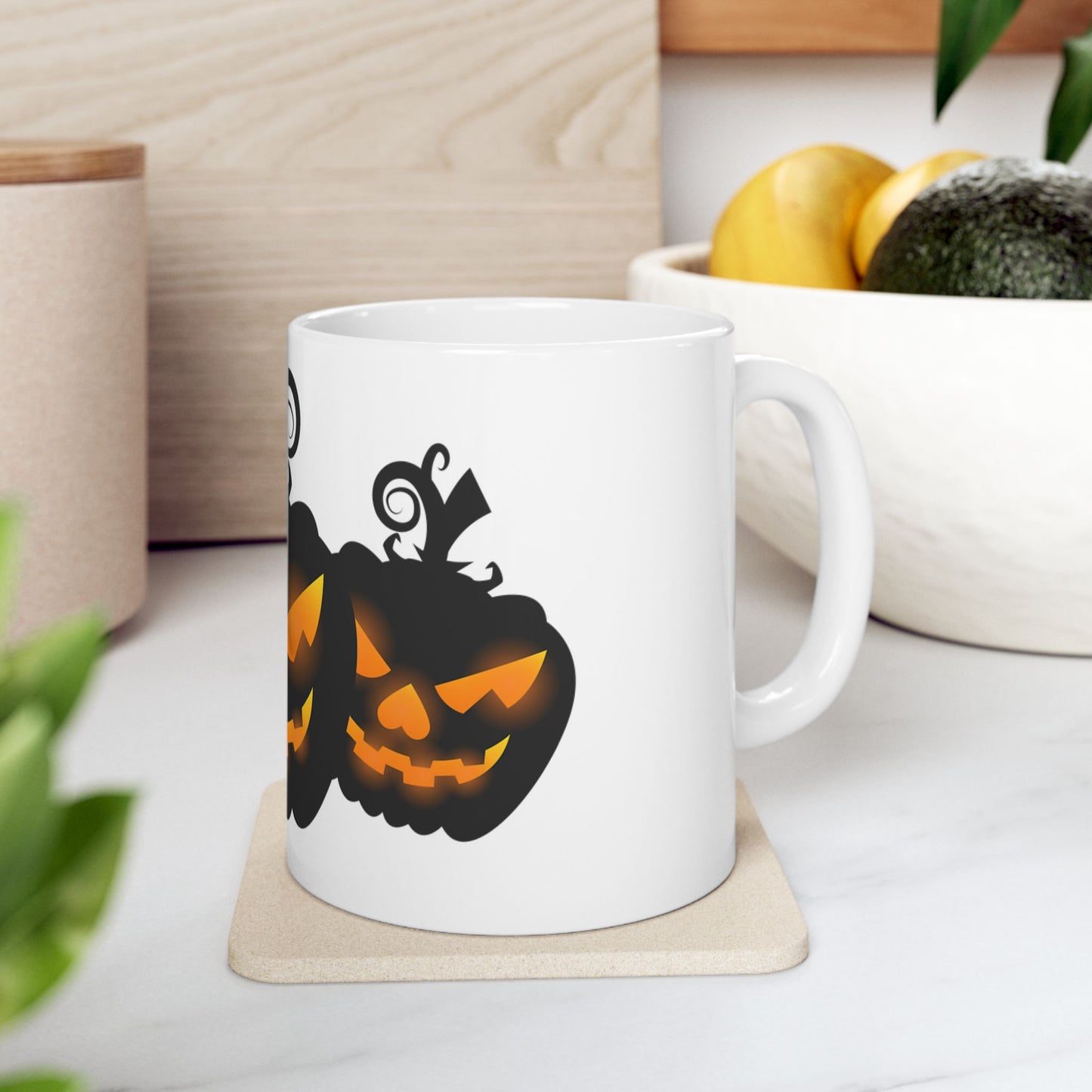 Spooky Pumpkin Ceramic Mug - Perfect for Halloween, Coffee Lovers Gift, Autumn Decor, Tea Time, Pumpkin Spice Enthusiasts