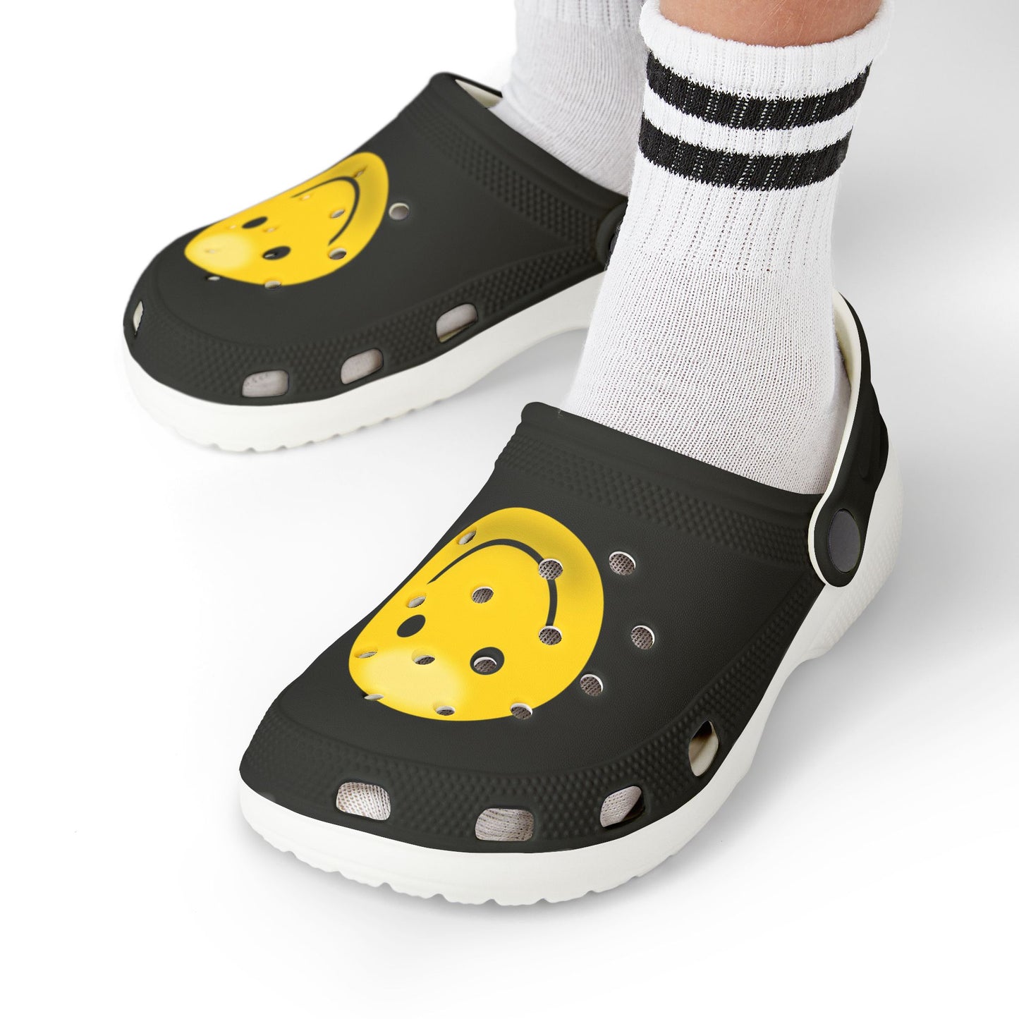 Smiley Face Clogs, Kid's EVA Foam Shoes, Comfortable Summer Footwear, Fun Playtime Shoes, Gift for Kids, Cute Garden Clogs