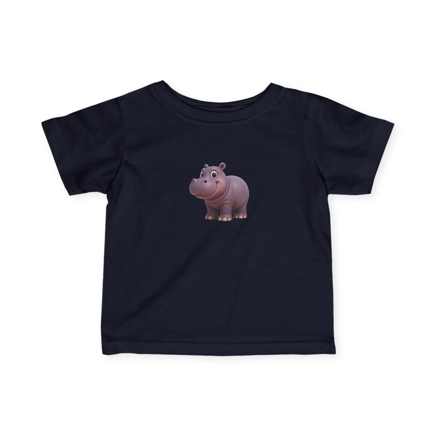 Cute Hippo Infant T-Shirt, Baby Birthday Gift, Toddler Apparel, Animal Lover Tee, Kids Casual Wear