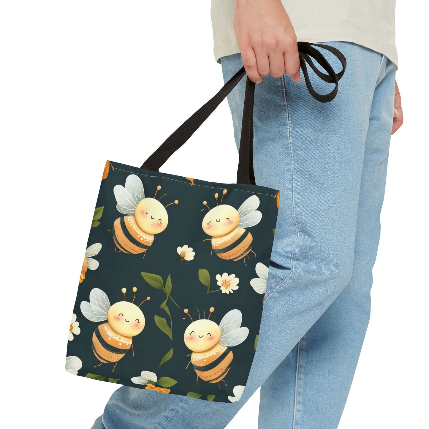Cute Bee Tote Bag - Eco-Friendly Canvas Carryall for Gift Giving