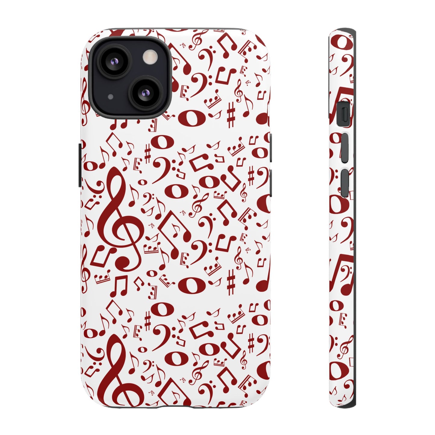 Musical Note Phone Case, Tough iPhone Cover, Gift for Musicians, Customizable, Music Lover's Accessory, Durable Phone Protection