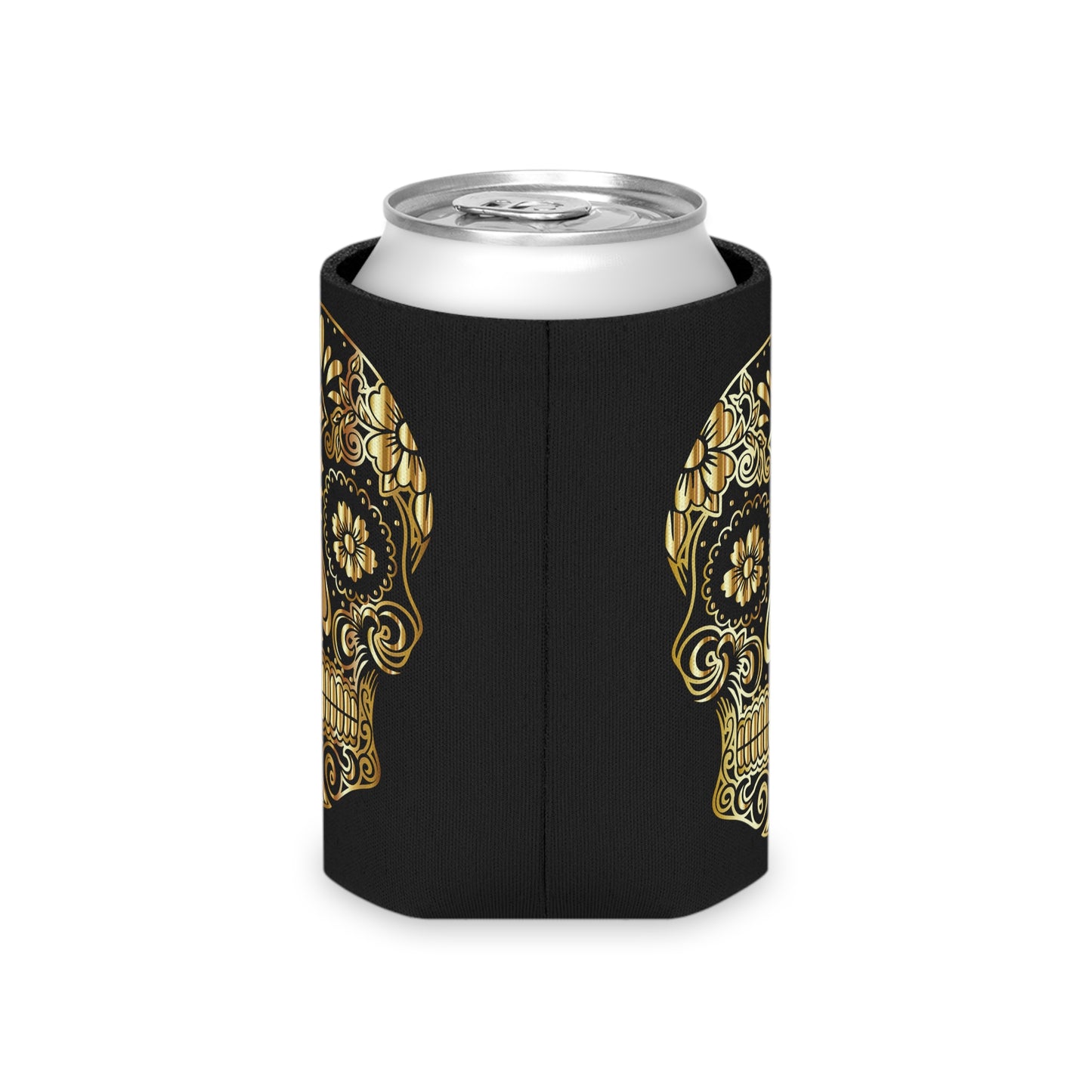 Gorgeous Day of the Dead Skull Can Cooler, Day of the Dead Decor, Beer Sleeve, Fiesta Accessory, Halloween Party Drink Holder