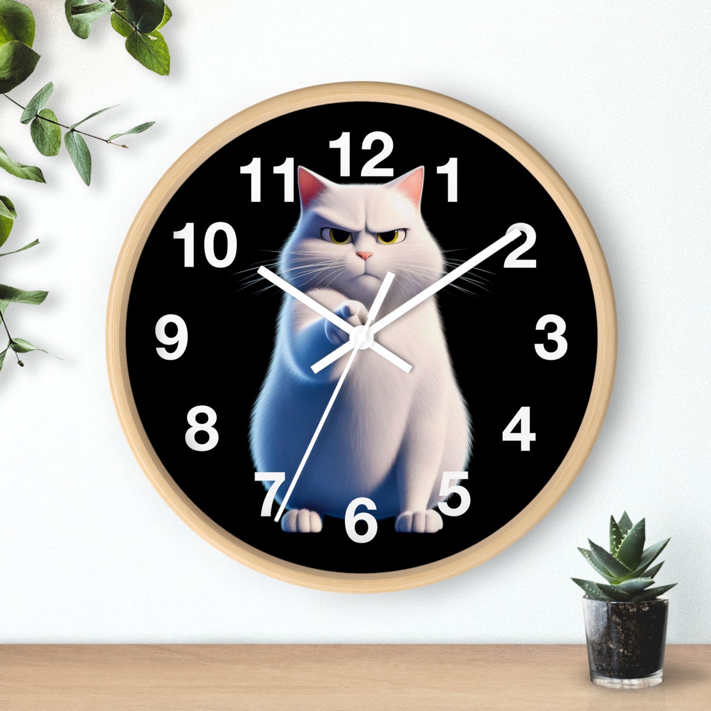 Funny Cat Wall Clock | Pet Decor, Gift for Cat Lovers, Unique Home Decor, Whimsical Clock, Cat-Themed Gift