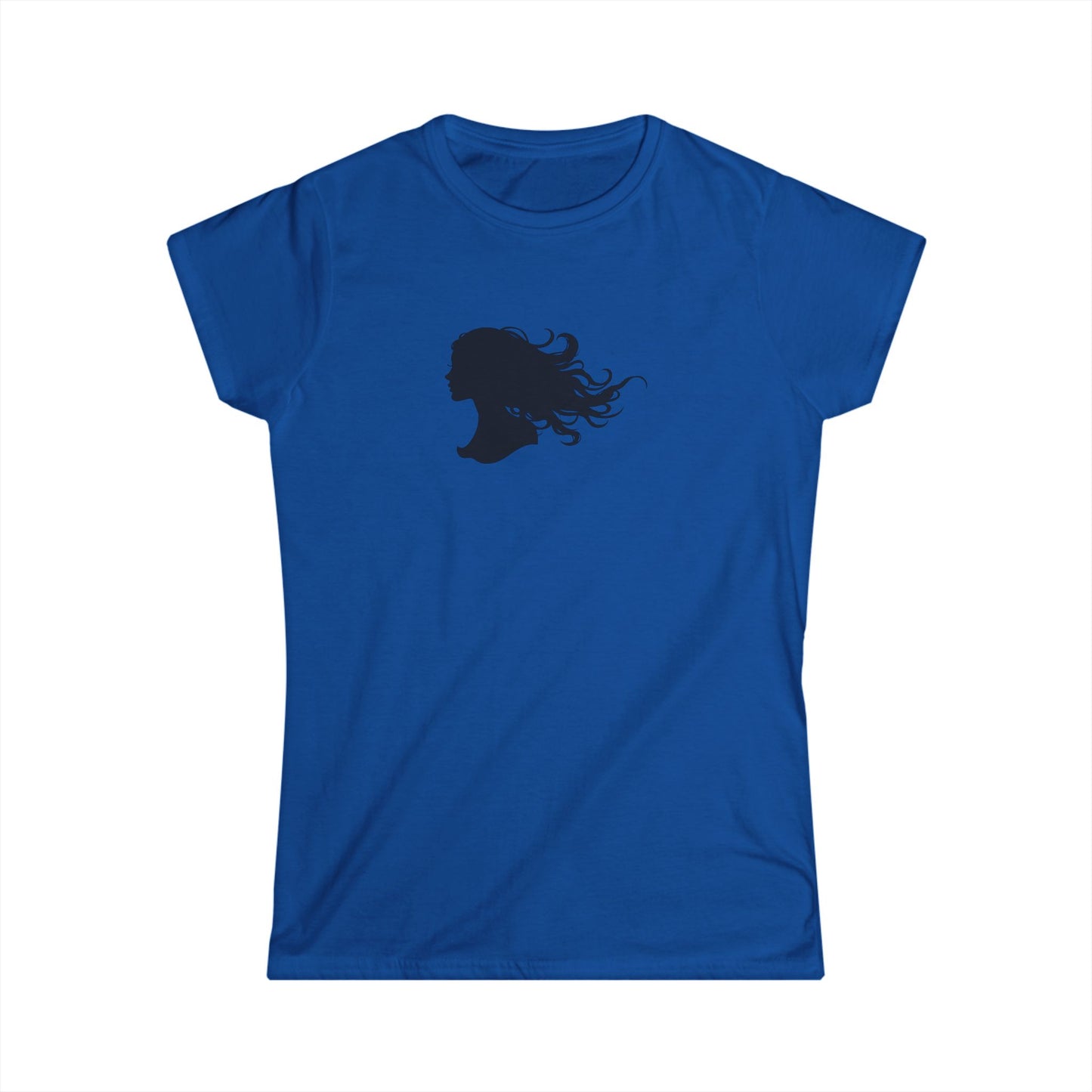 Elegant Silhouette Women's Softstyle Tee, Fashion T-Shirt, Gift for Her, Casual Wear, Creative Graphic Tee