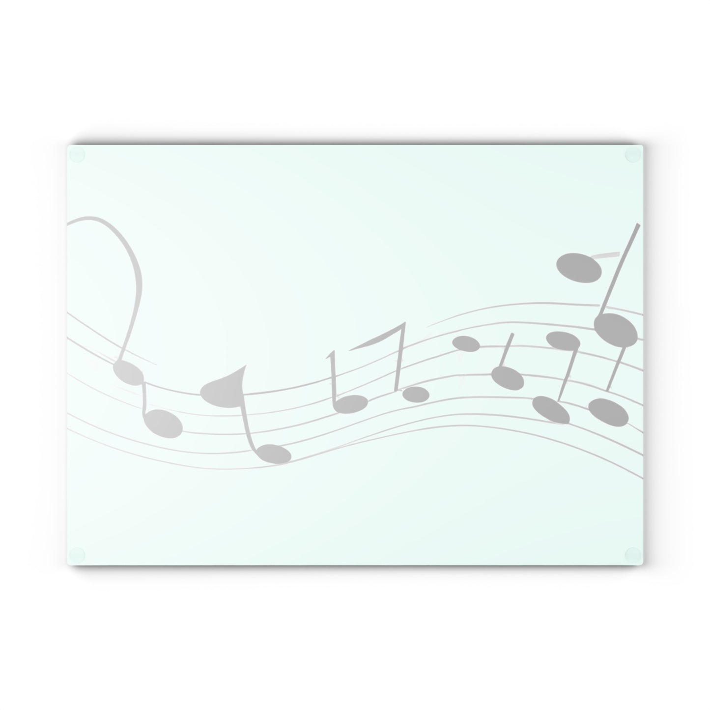 Musical Glass Cutting Board, Kitchen Decor, Gift for Musicians, Musical Notes Design, Home Cooking, Housewarming Gift, Unique Kitchenware