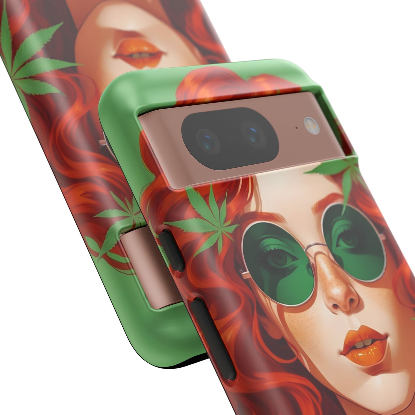 Vibrant Phone Case with Retro Greenery Design, Trendy Case for Casual Look, Gift for Her, Summer Vibes, Unique Phone Accessory