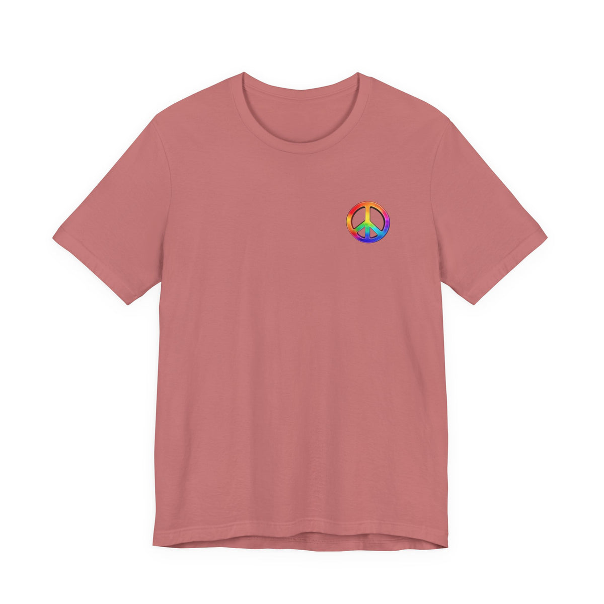 Peace Sign Tie-Dye Tee — Rainbow Hippie Peace Symbol T-Shirt
