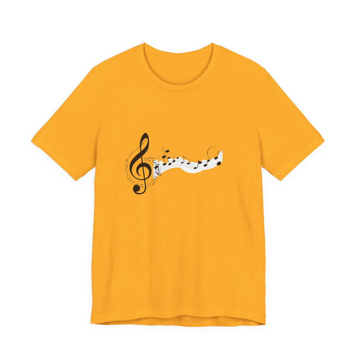 Musical Notes Short Sleeve Tee for Music Lovers
