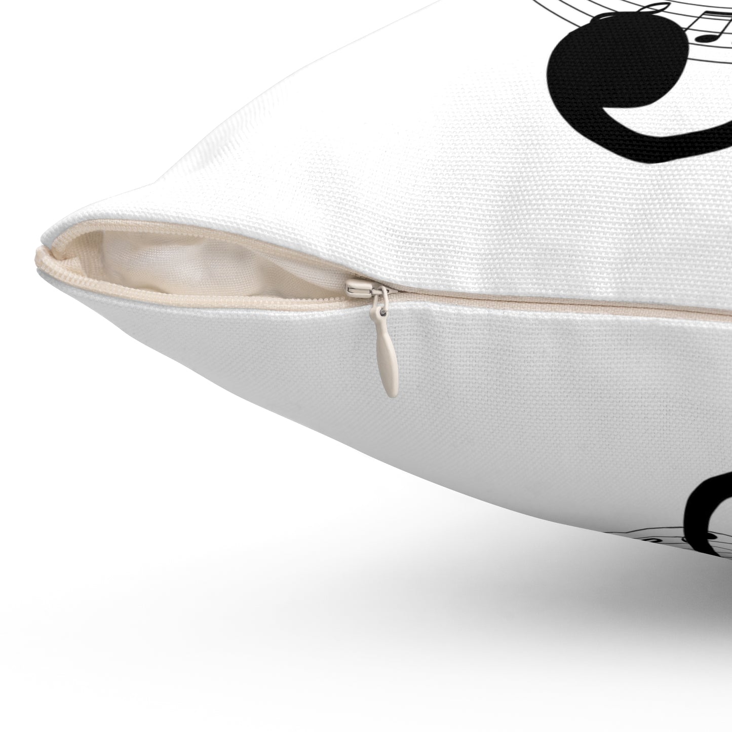 Musical Note Square Pillow, Cozy Decor for Musicians, Home Accent, Gift for Music Lovers, Music Themes for Holidays