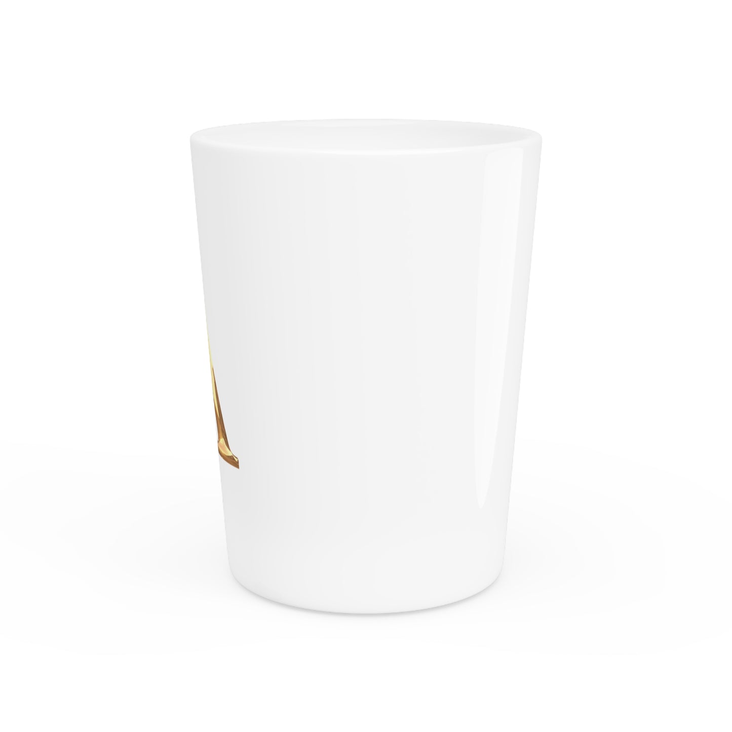 Elegant Gold Letter A Shot Glass, Personalized Party Favors, Wedding Gift