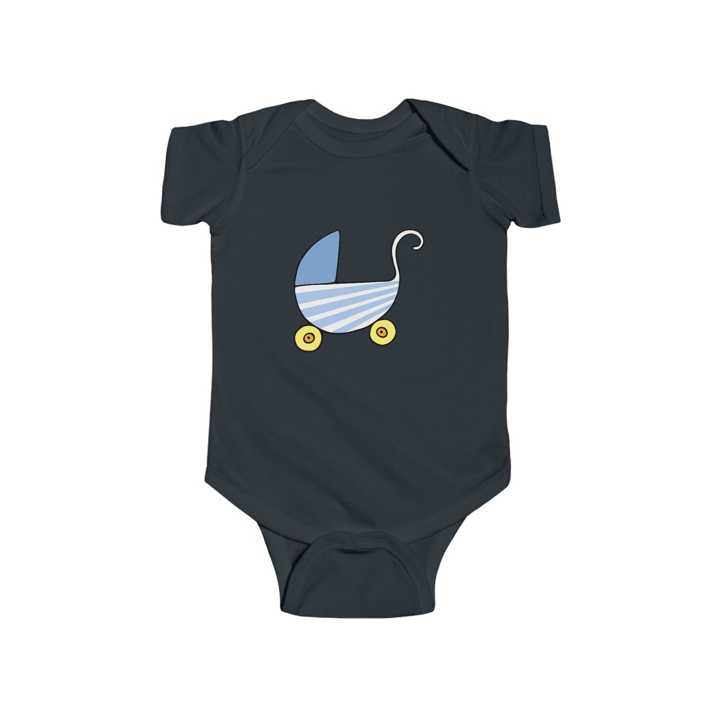 Cute Baby Bodysuit with Stroller Design, Newborn Gift, Baby Shower Outfit, Infant Clothing, Toddler Apparel, Spring/Summer Wear