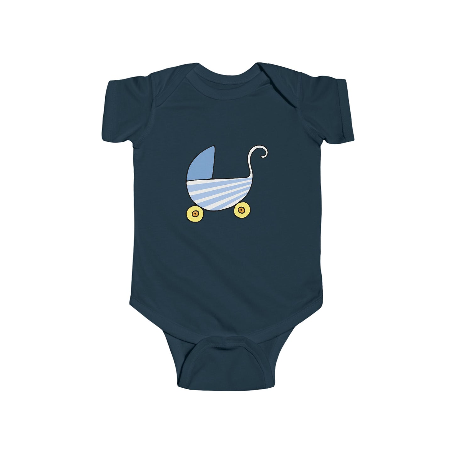 Cute Baby Bodysuit with Stroller Design, Newborn Gift, Baby Shower Outfit, Infant Clothing, Toddler Apparel, Spring/Summer Wear