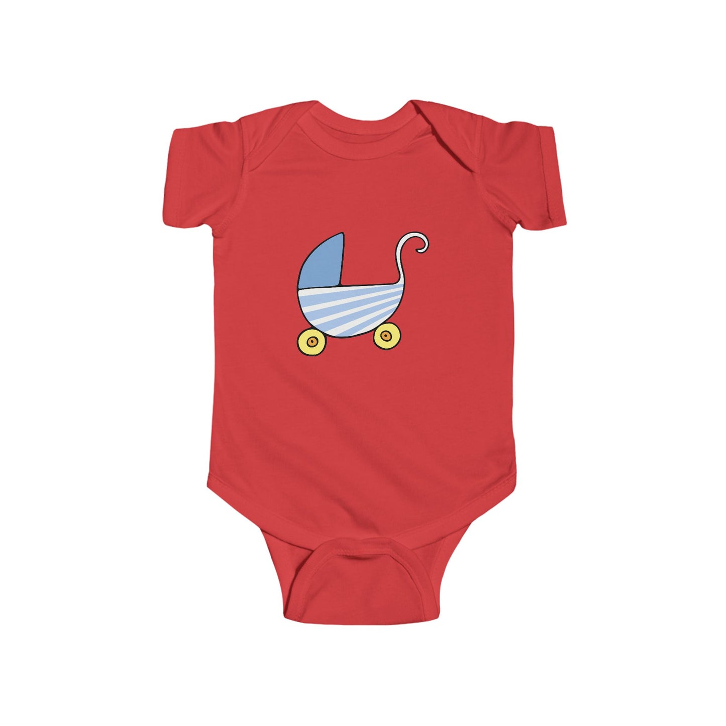 Cute Baby Bodysuit with Stroller Design, Newborn Gift, Baby Shower Outfit, Infant Clothing, Toddler Apparel, Spring/Summer Wear