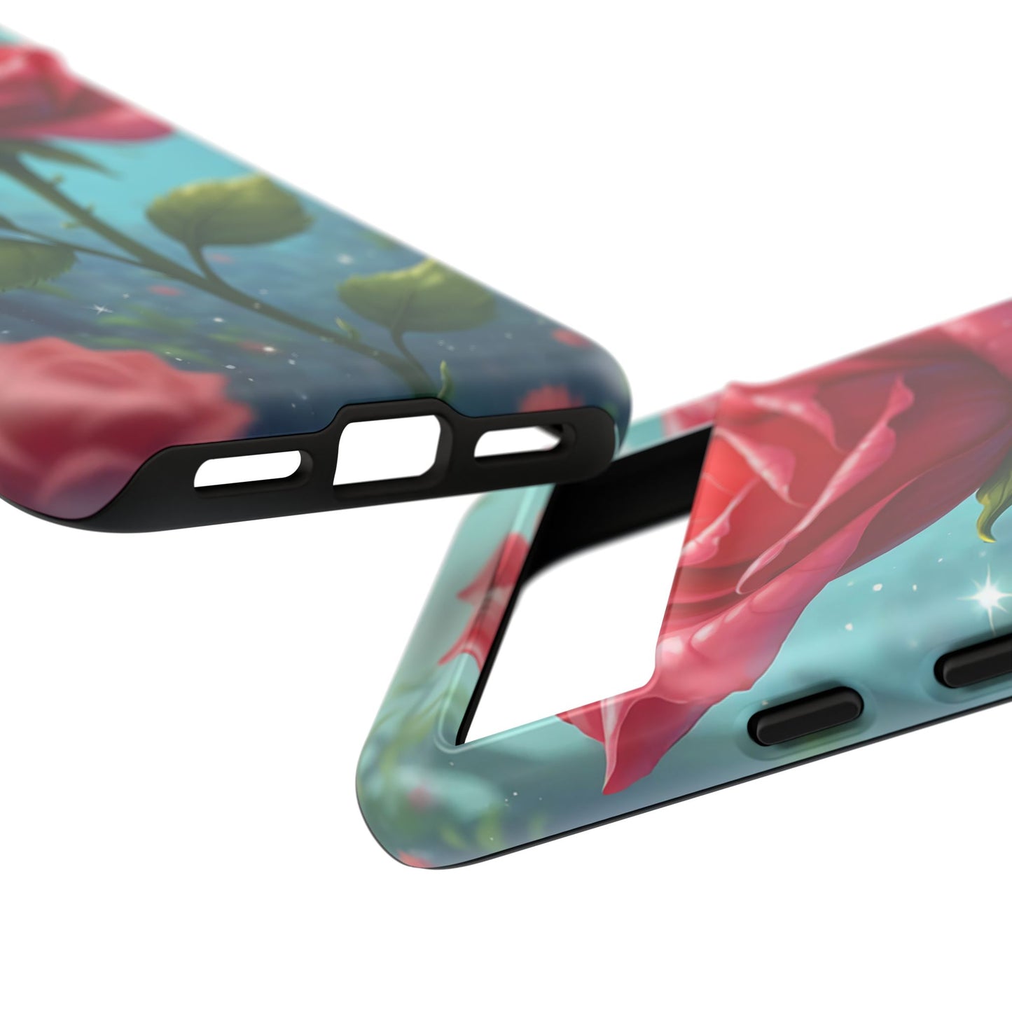 Floral Phone Case, Tough Cases with Elegant Rose Design, Stylish iPhone Cover, Rose Flower Gift for Nature Lovers, Unique Mobile Accessories