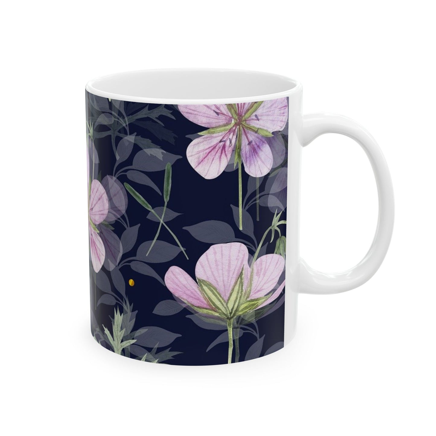 Floral Bliss Ceramic Mug | 11oz & 15oz | Coffee Lover Gift | Nature-Inspired Drinkware | Floral Decor | Mother's Day Gift