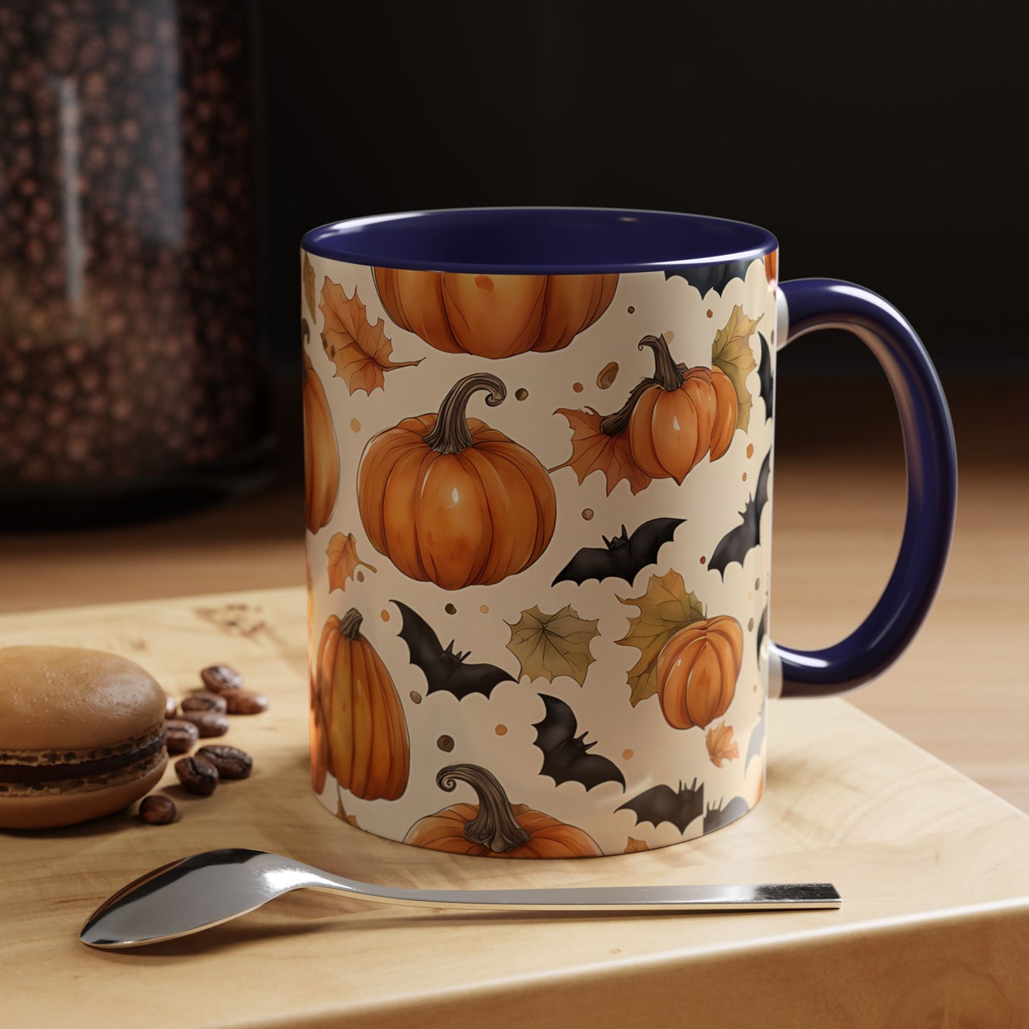 Pumpkin Halloween Coffee Mug, Fall Decor Mugs, Spooky Halloween Gifts, Autumn Drinkware, Seasonal Coffee Cups