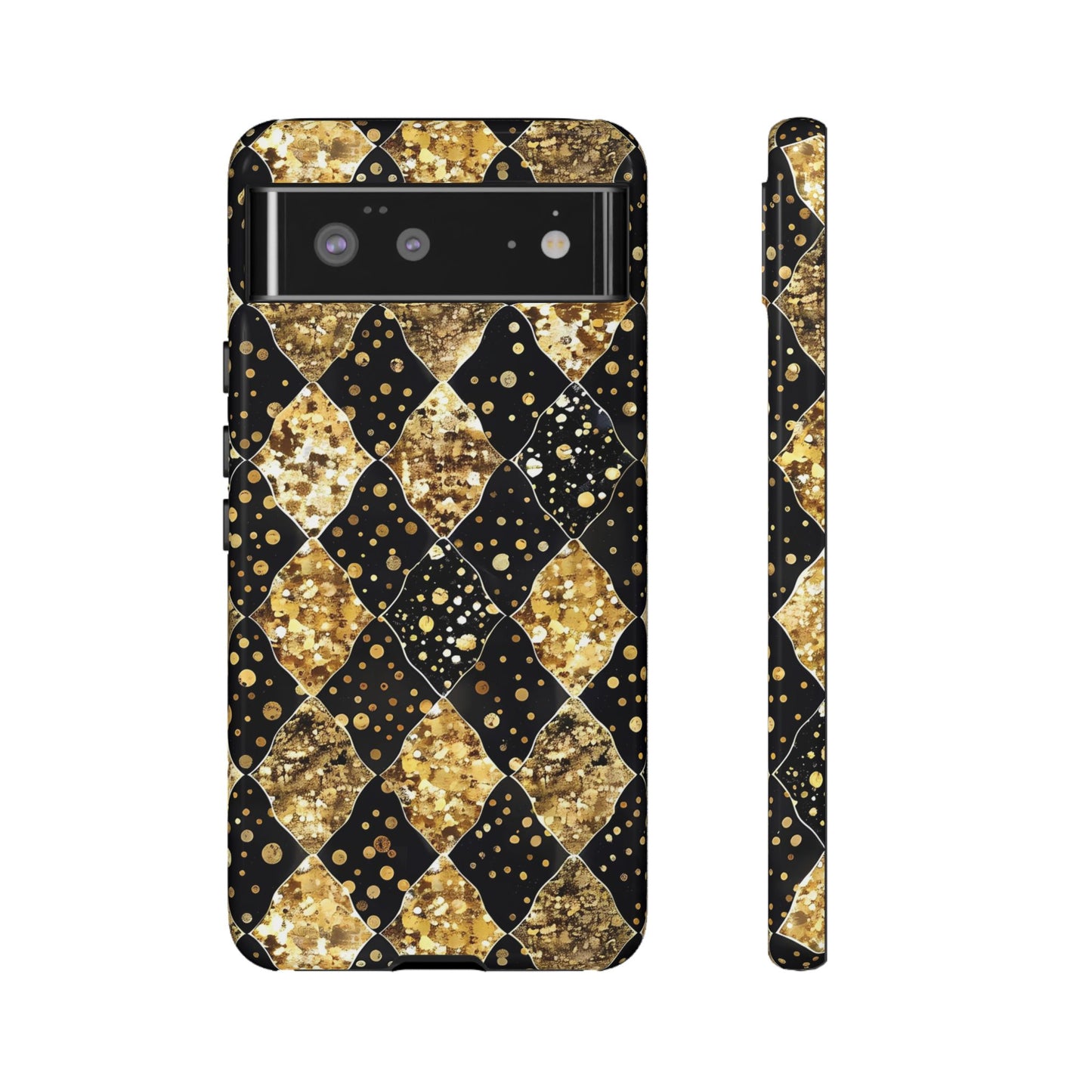 Elegant Gold & Black Phone Case for Tough Protection