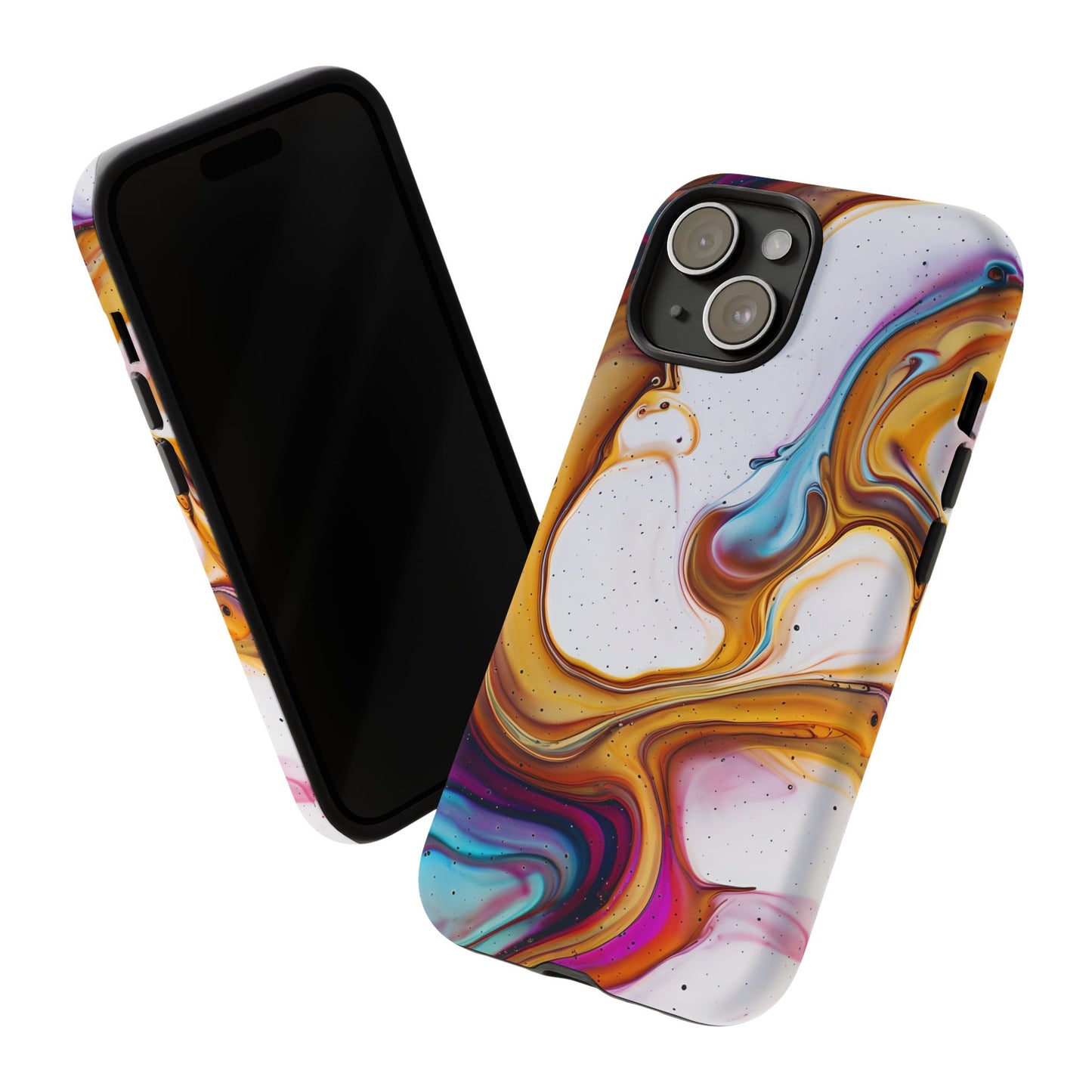 Artistic Phone Case, Tough Cases with Colorful Marble Design