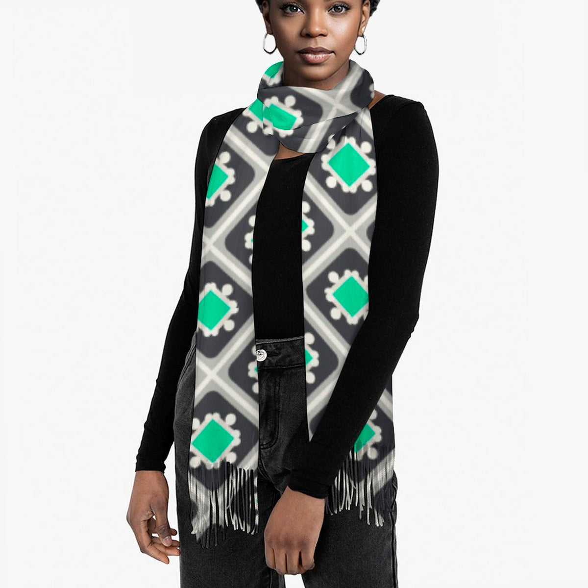 Cashmere-like Tassel Scarf
