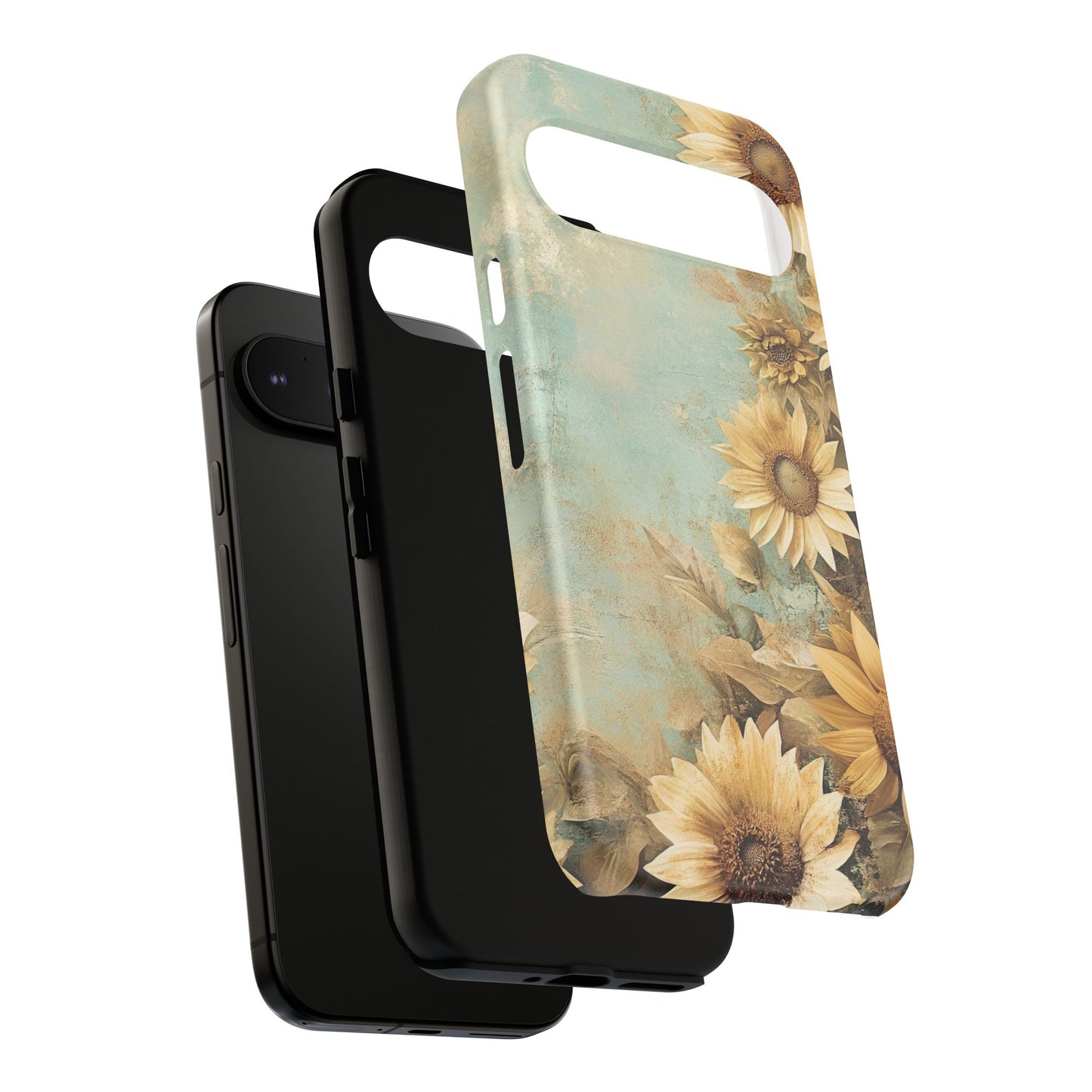 Sunflower Phone Case, Tough Shell Floral Cover, Nature Inspired Gift, Durable Protective Case, Perfect for Spring and Summer