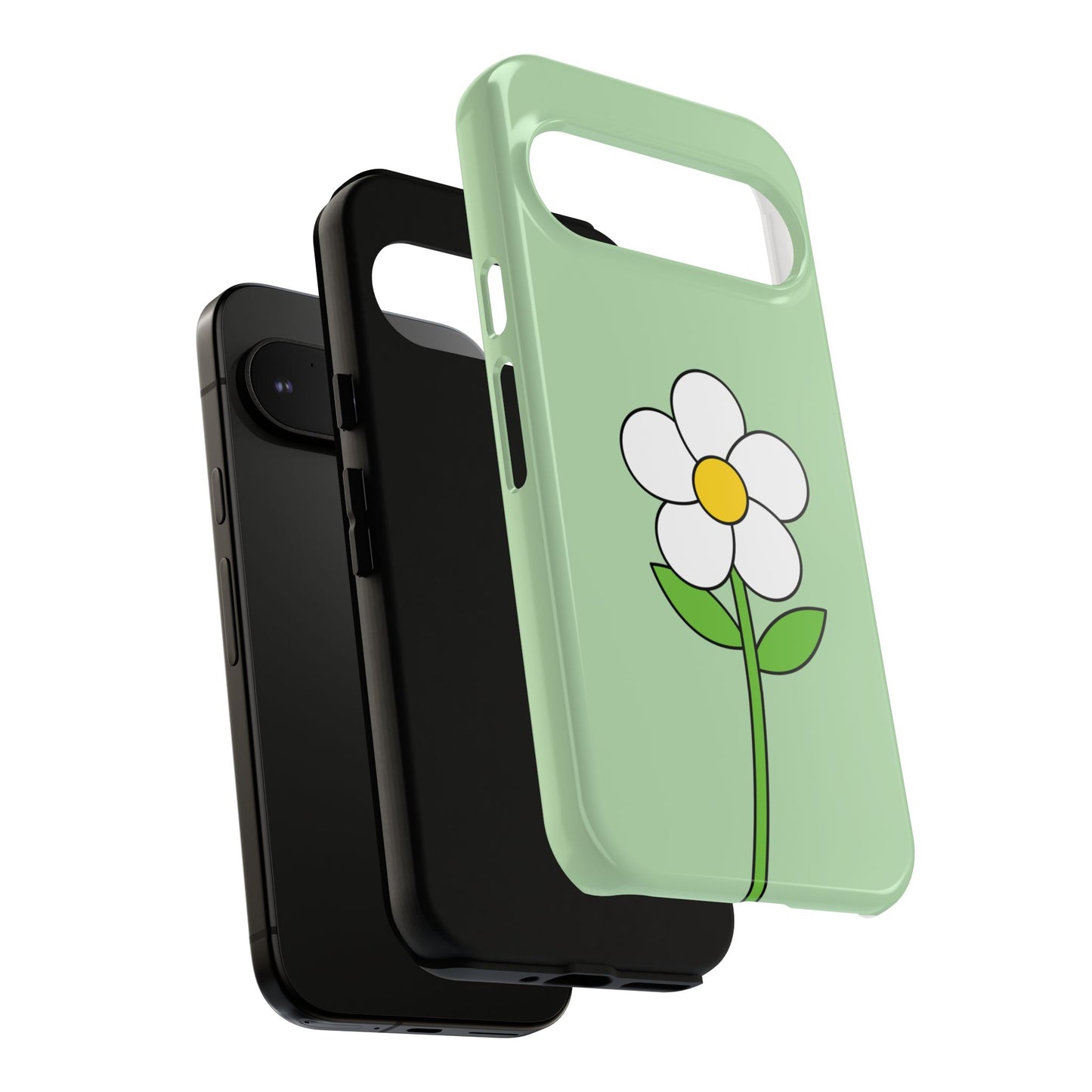 Floral Phone Case - Tough Cases for Nature Lovers, Cute Green Flower Design, iPhone Cover, Gift for Her, Spring Accessories