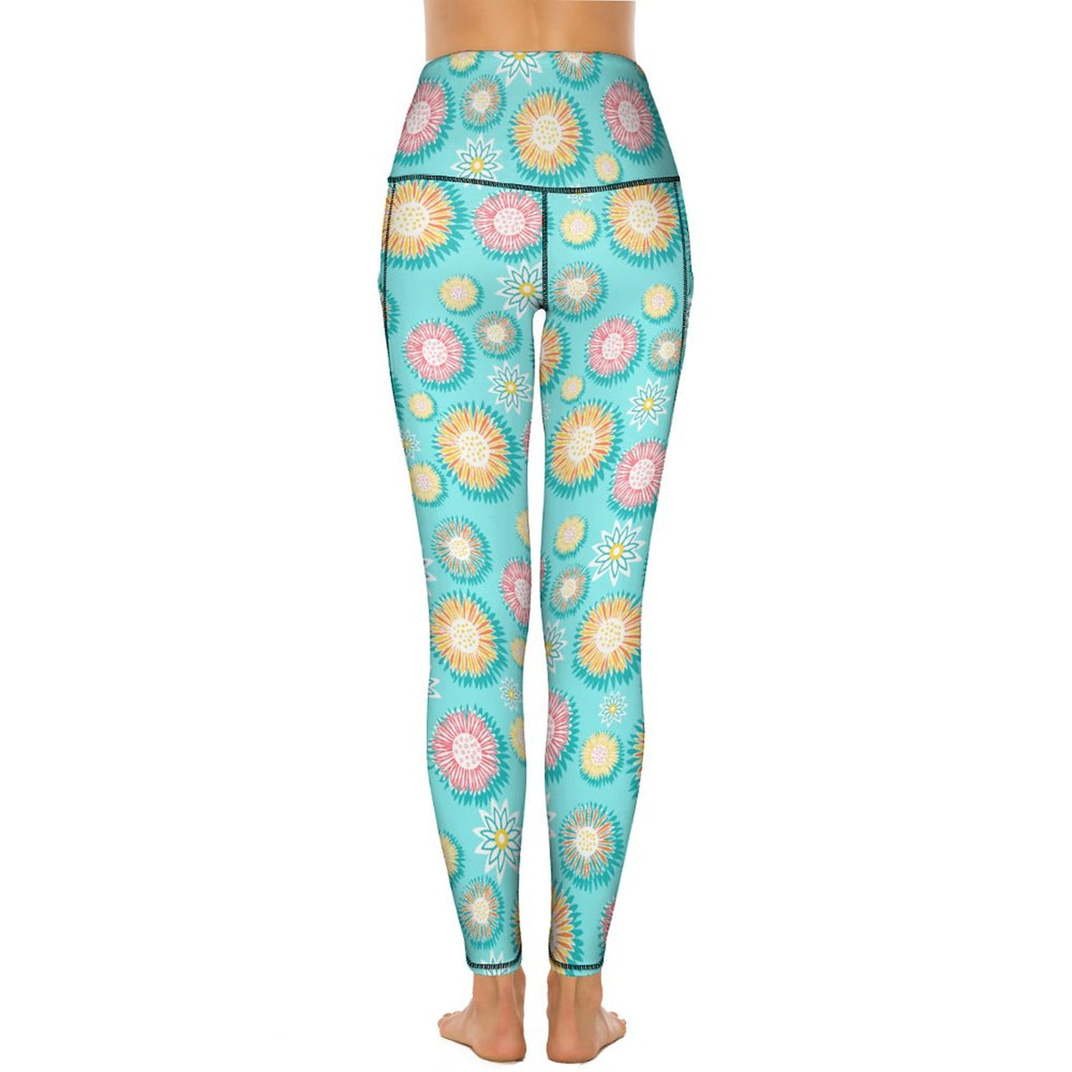 Custom Print Patterned Yoga Pants with 2 Pockets Fun pattern