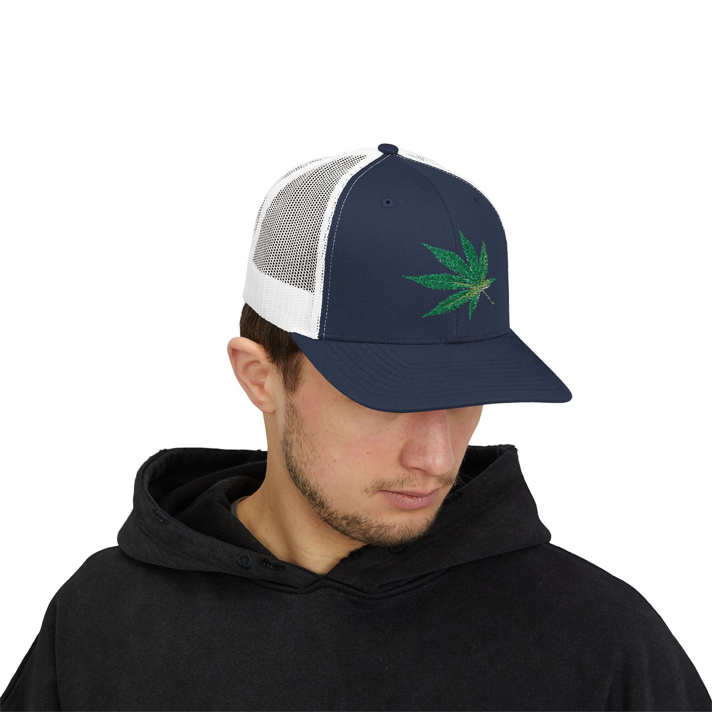 Cannabis Leaf Snapback Trucker Cap | Stylish Hat for Weed Enthusiasts | Perfect for Festivals, Parties, Gifts, and Outdoor Adventures