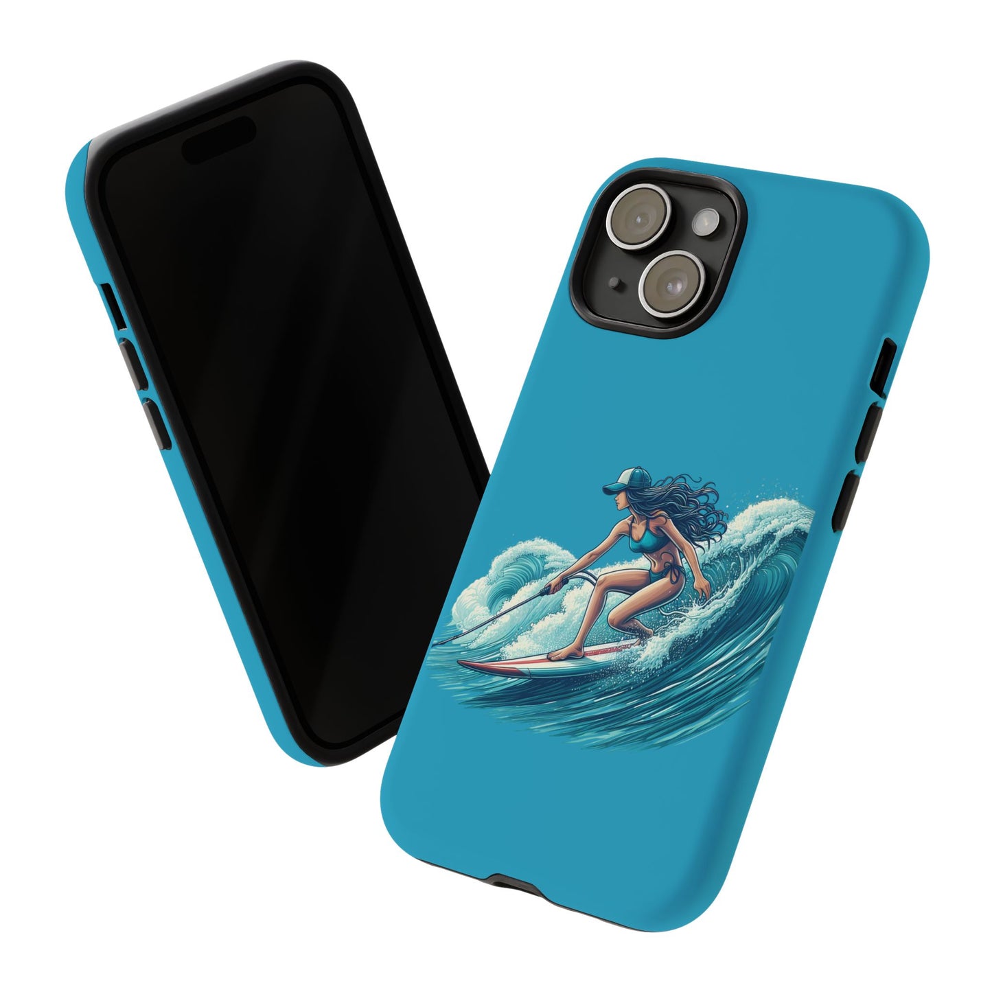Surfing Phone Case, Coastal Vibes Phone Cover, Tough Cases for Beach Lovers, Ocean Art Phone Accessories, Summer Gift Idea
