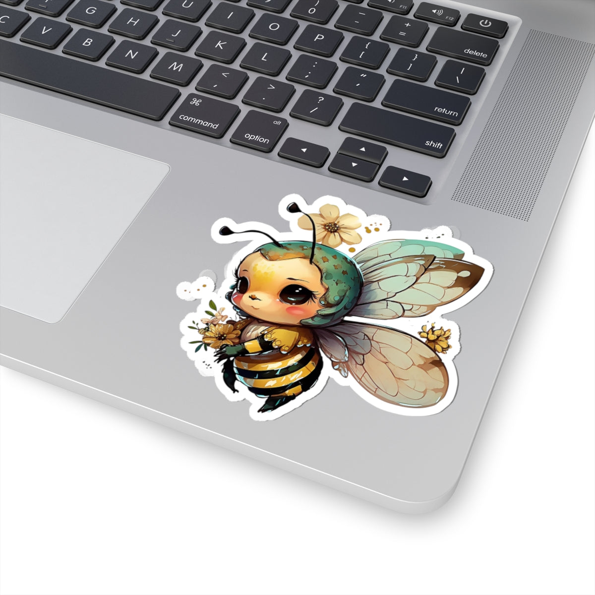 Whimsical Bee Stickers for Nature Lovers, Cute Insect Decor, Flower Child Gifts, Eco-Friendly, Laptop, Water Bottle, Journals