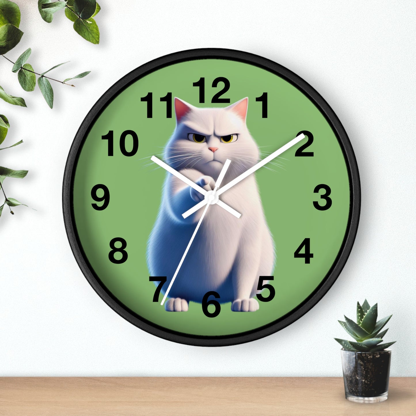 Whimsical Cat Wall Clock, Funny Animal Decor, Unique Gift for Cat Lovers, Home & Office Decoration, Purr-fect for Cat Themed Parties