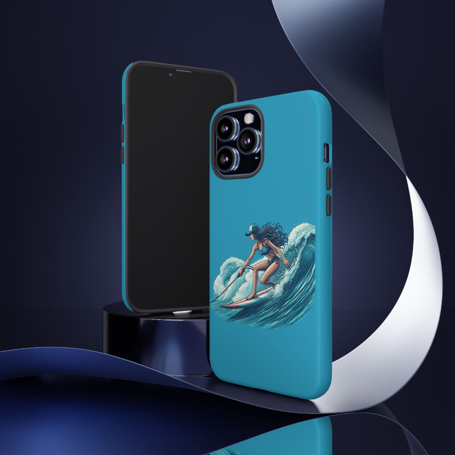 Surfing Phone Case, Coastal Vibes Phone Cover, Tough Cases for Beach Lovers, Ocean Art Phone Accessories, Summer Gift Idea