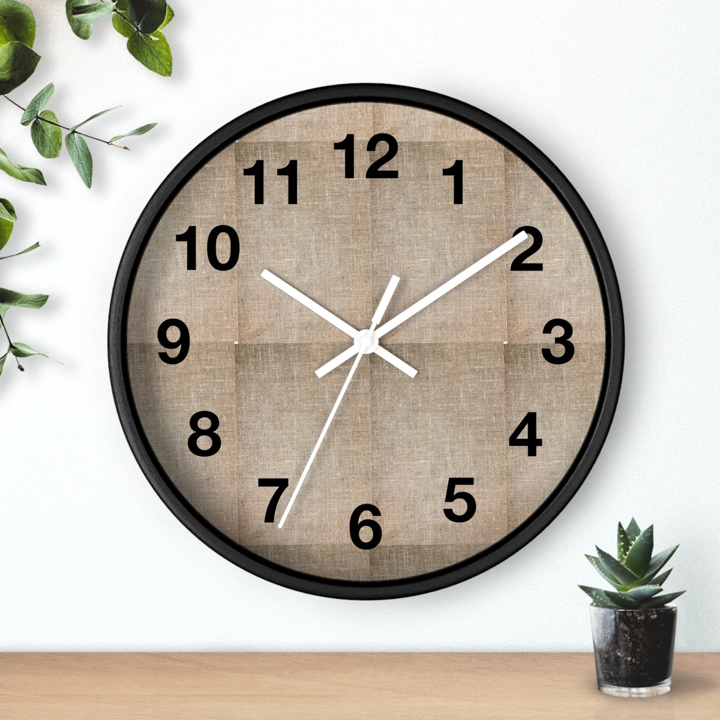 Minimalist Natural Wall Clock | Rustic Decor, Timeless Home Accent, Gift for Housewarming, Boho Vibe, Modern Design