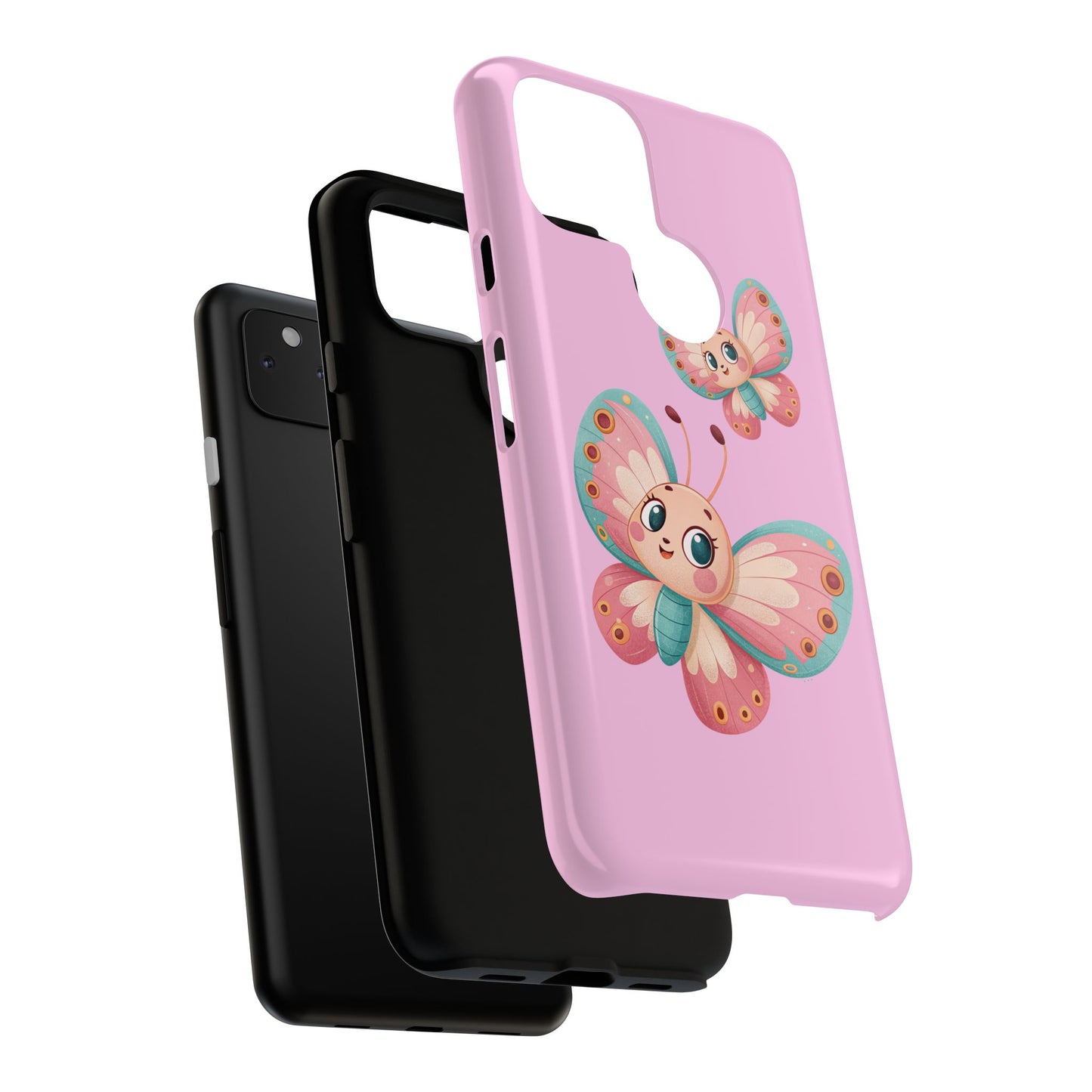 Cute Butterfly Phone Case, Tough Phone Cover, Girly Phone Accessory, Unique Gift for Her, Kids Phone Case, Floral Design Case