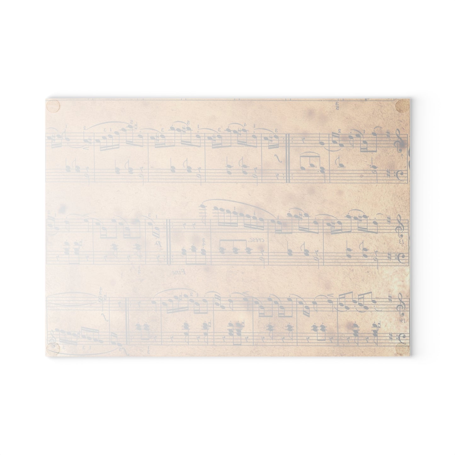 Musical Note Glass Cutting Board - Perfect for Gifts, Home Decor, Baking, Kitchen Art, Music Lovers