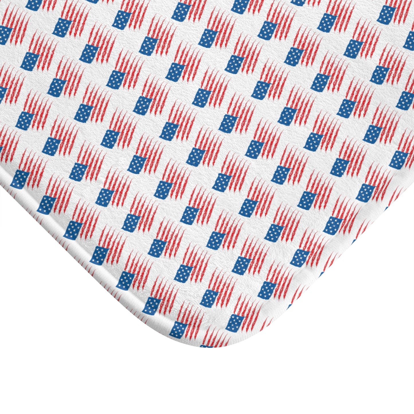 Patriotic Bath Mat with American Flag Design, Shower Mat, Bathroom Decor, Gift for Independence Day, USA Home Decor
