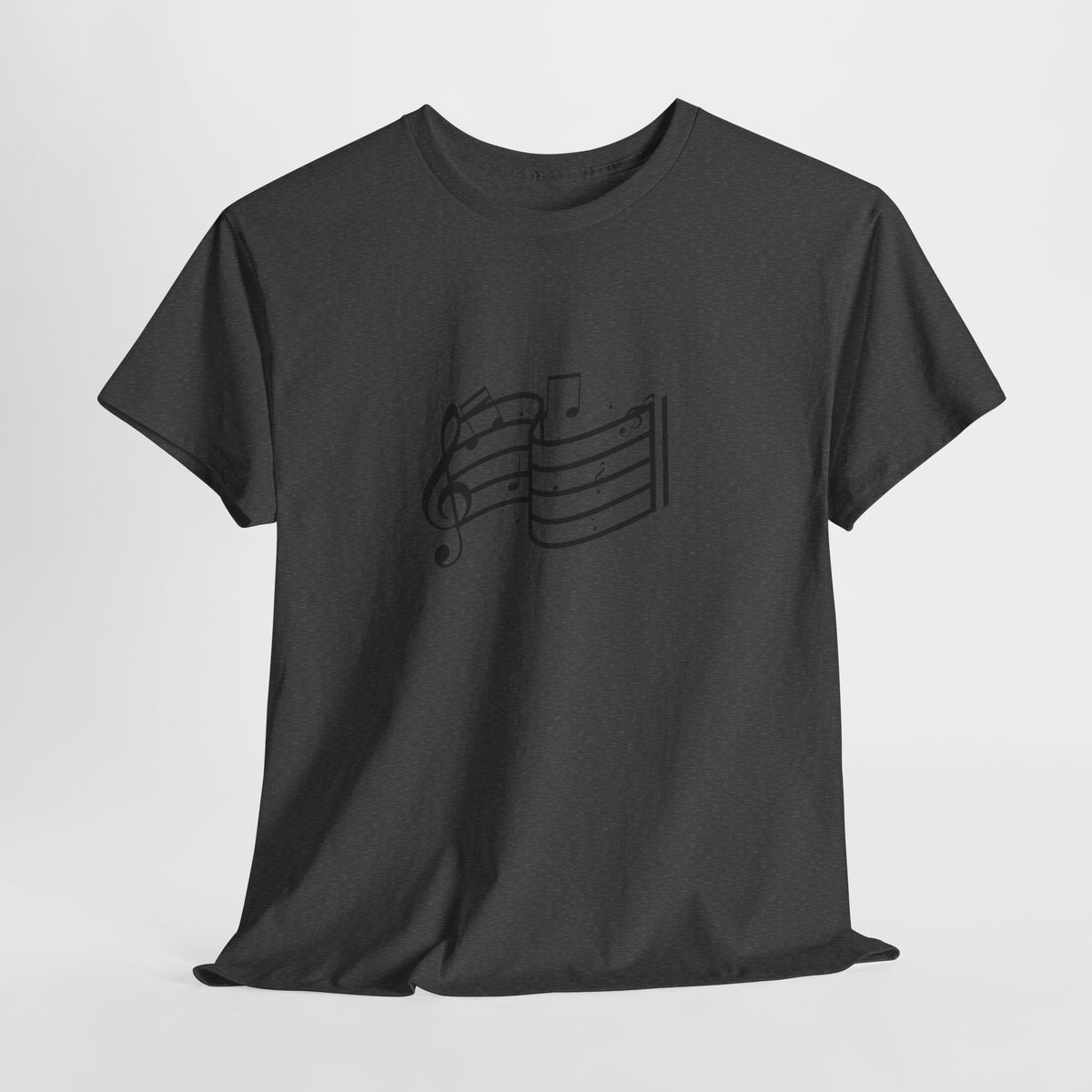 Music Notes T‑Shirt — Minimalist Sheet Music Tee for Musicians & Music Lovers