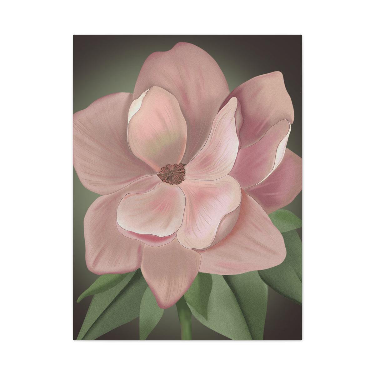 Matte Canvas, Stretched, 1.25" Pink Flowers