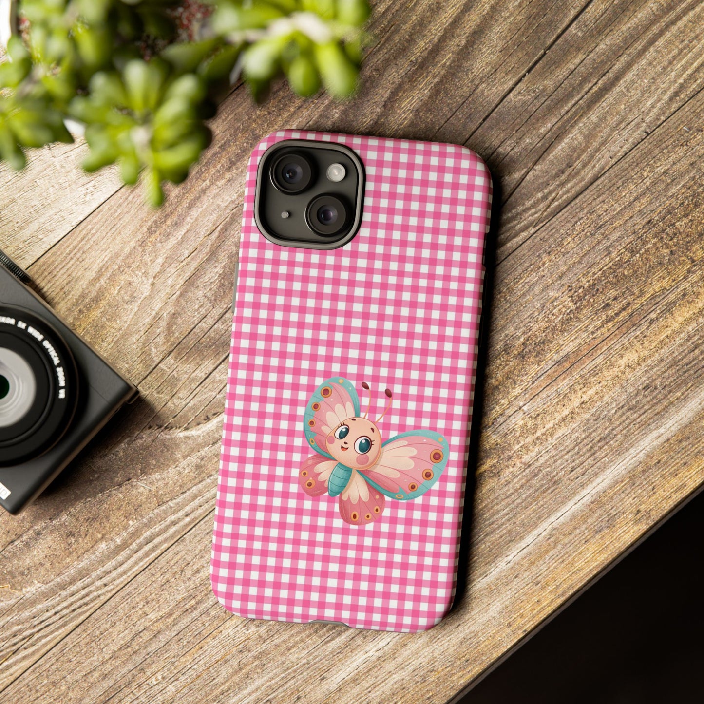 Cute Butterfly Phone Case, Tough Cases, Floral Phone Accessory, Gift for Her, Spring Fashion, Kids' Birthday Present, Pastel Aesthetic