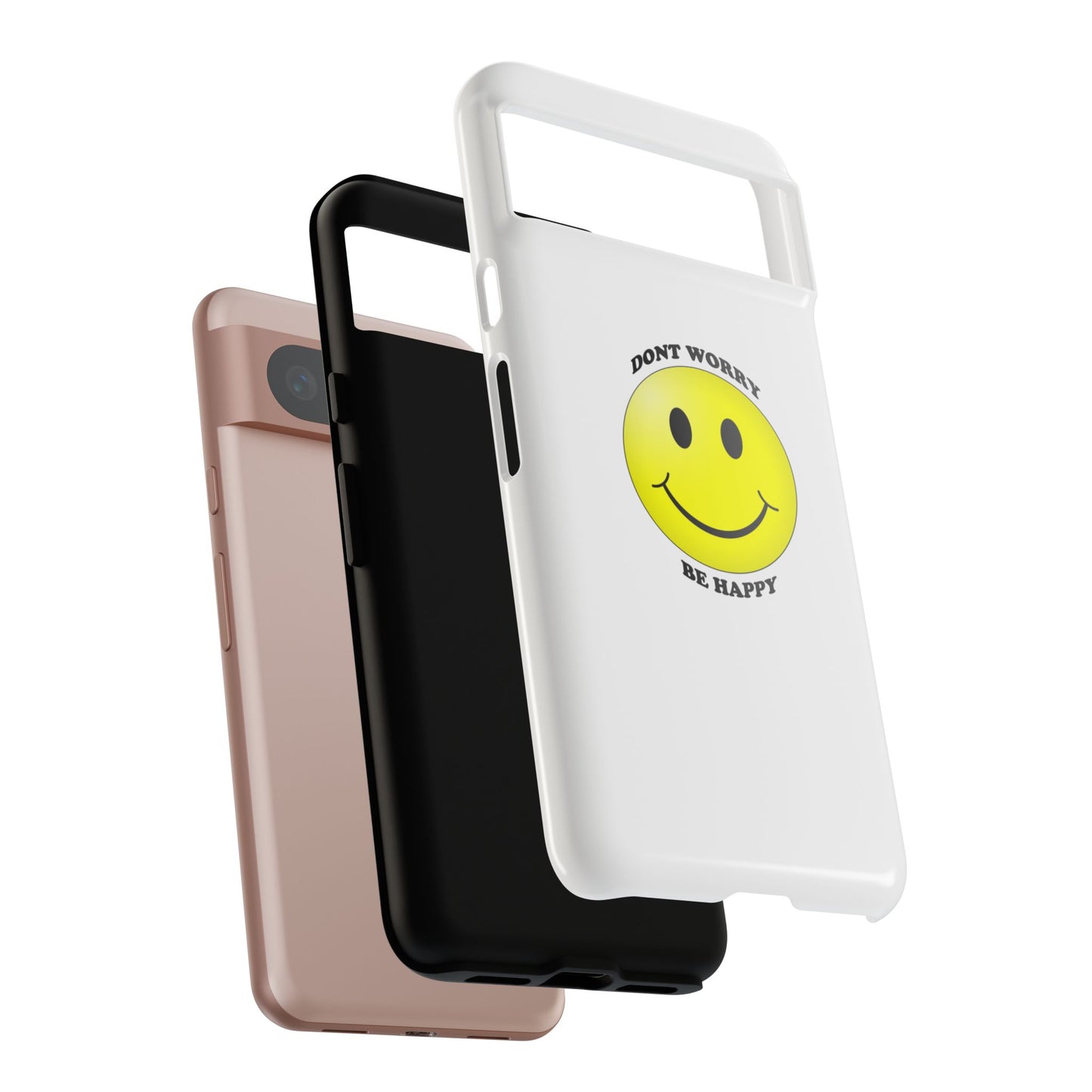 Happy Face Phone Case, Tough Cases, Don’t Worry, Be Happy, Cute Gift for Friends, Positive Vibes, Fun Mobile Accessories
