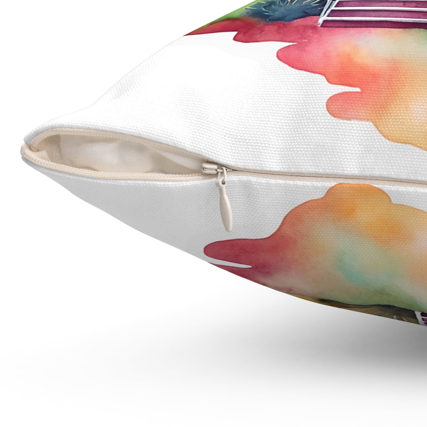 Whimsical Watercolor House Decorative Pillow