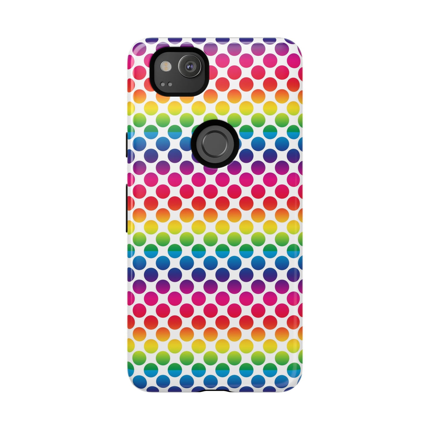 Rainbow Dot Phone Case, Colorful Phone Cover, Fun Phone Accessory, Gift for Friends, Trendy Mobile Case
