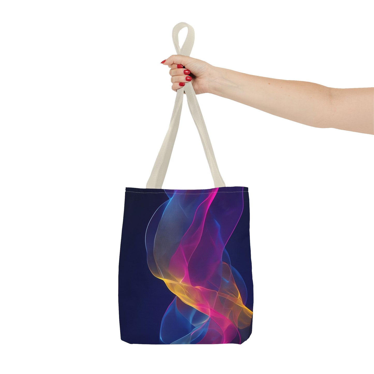 Colorful Abstract Tote Bag, Stylish Shopping Bag, Reusable Groceries Bag